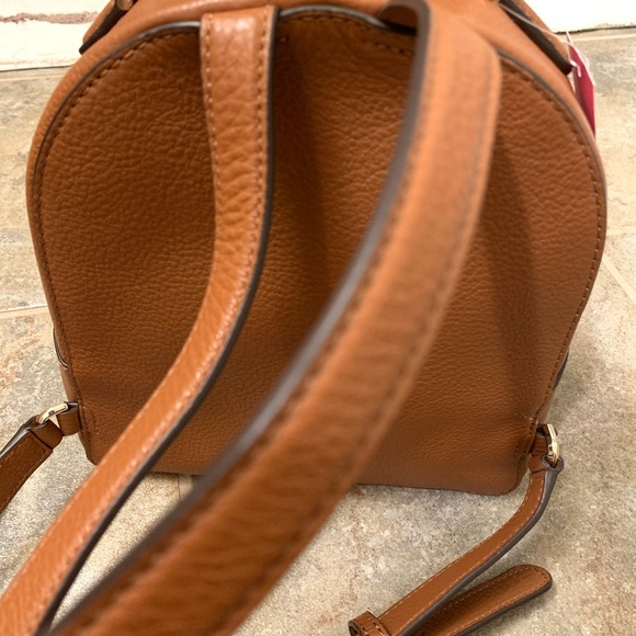 KATE SPADE MEDIUM BACKPACK JACKSON LEATHER BROWN - Picture 6 of 8